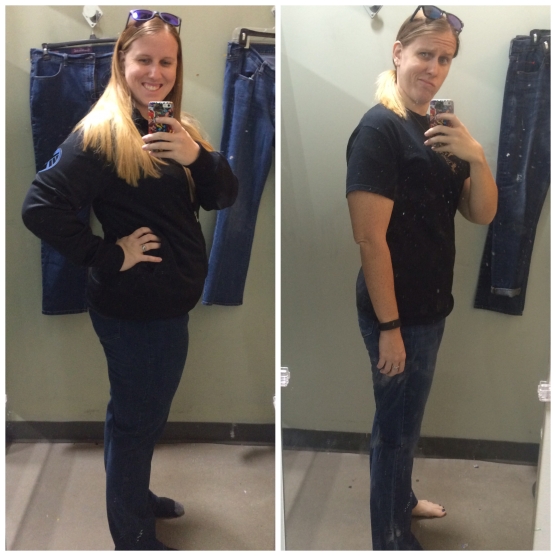 January 2016 - Size 14 & September 2016 - Down to a size 8!